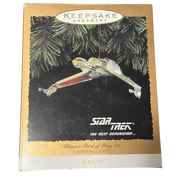 Klingon Bird of Prey Star Trek Hallmark Ornament 1994 - Picture 1 of 3